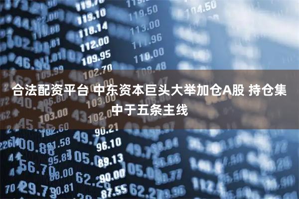 合法配资平台 中东资本巨头大举加仓A股 持仓集中于五条主线
